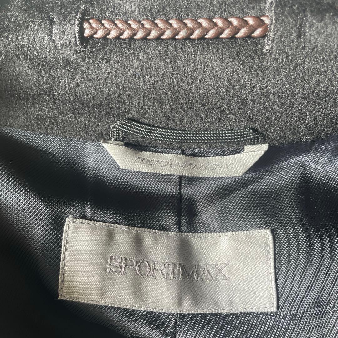 マックスマーラ スポーツマックス ウール　フレア　ロングコート　ブラック　36