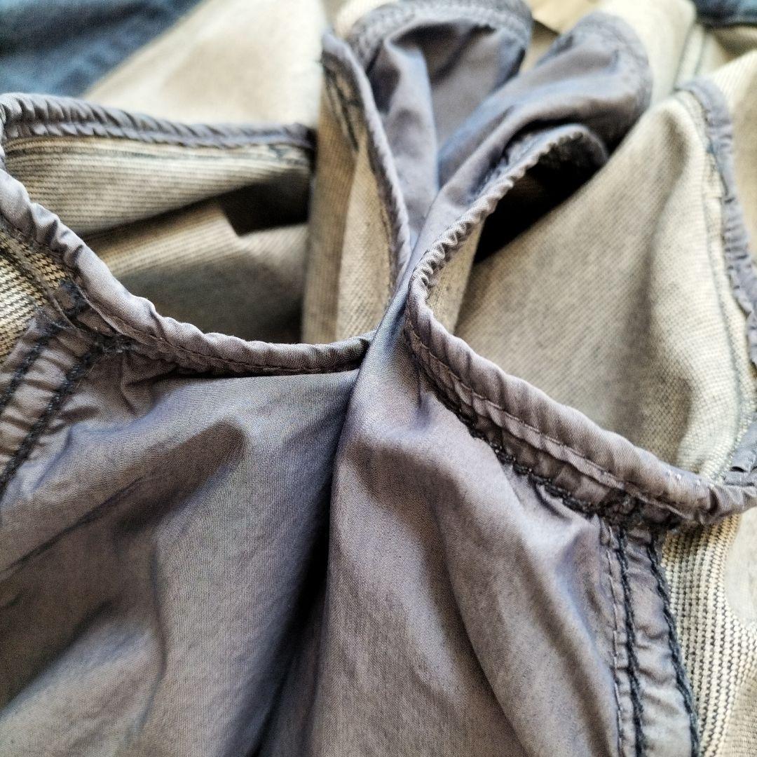 モラビト デニムジャケット 異素材　切替え　七分袖　40L