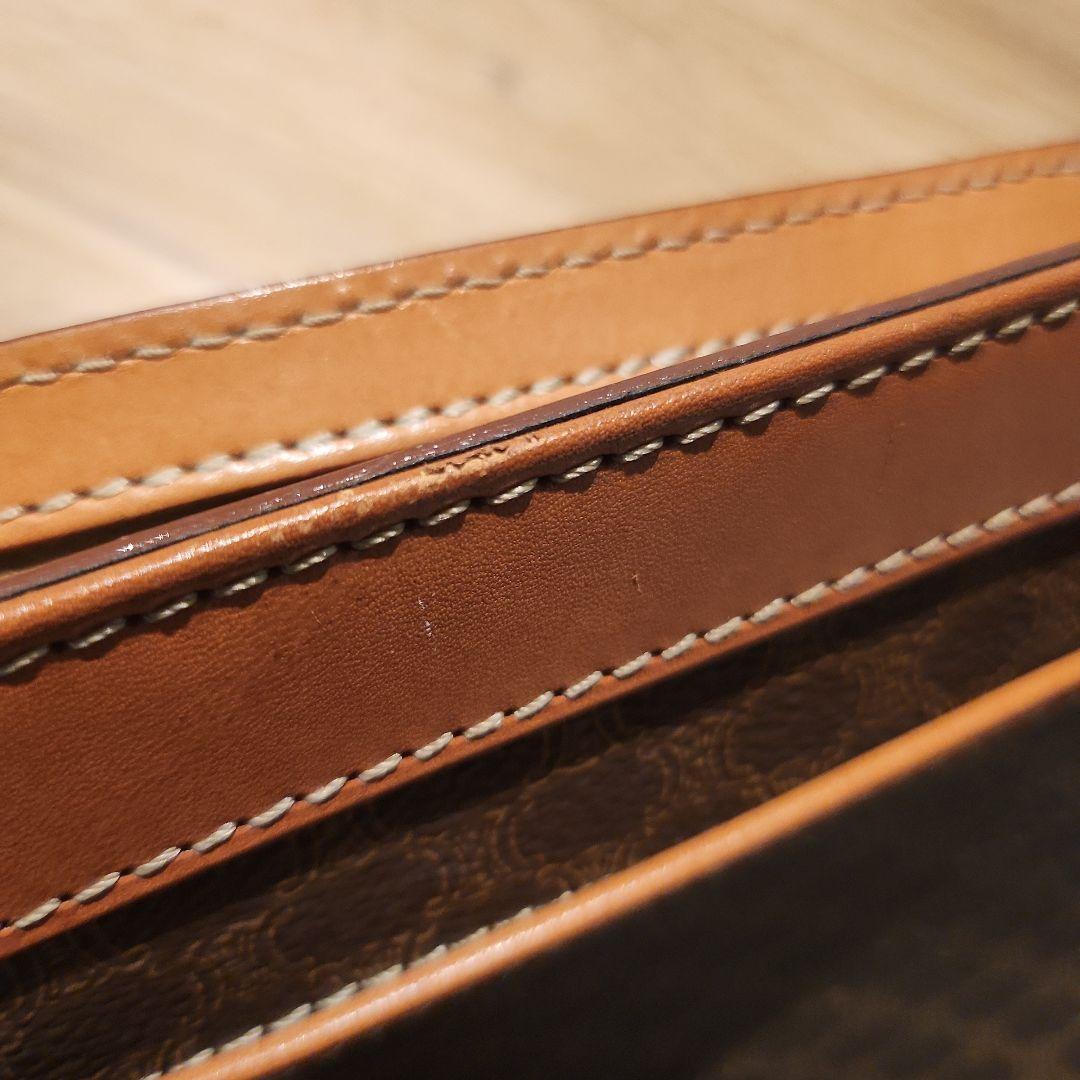 CELINE セリーヌ クラッチバック マカダムオールドセリーヌ ブラウン