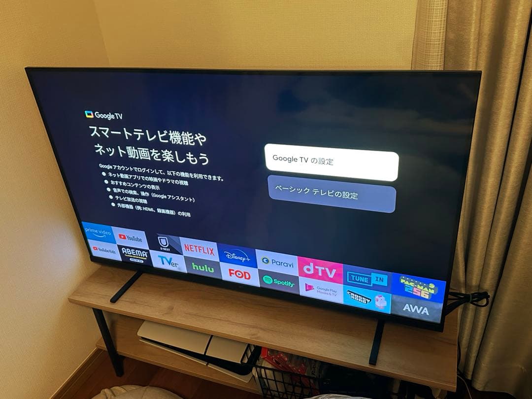 【24年製】 4K 43インチ チューナーレステレビ GoogleTV
