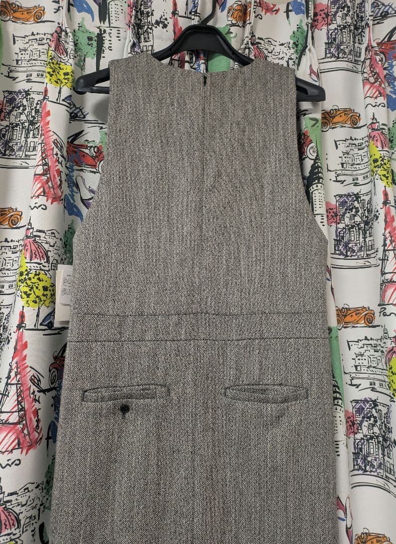 新品タグ付き　アダムエロペ【WEB限定】ストレートセミツイードワンピース 38