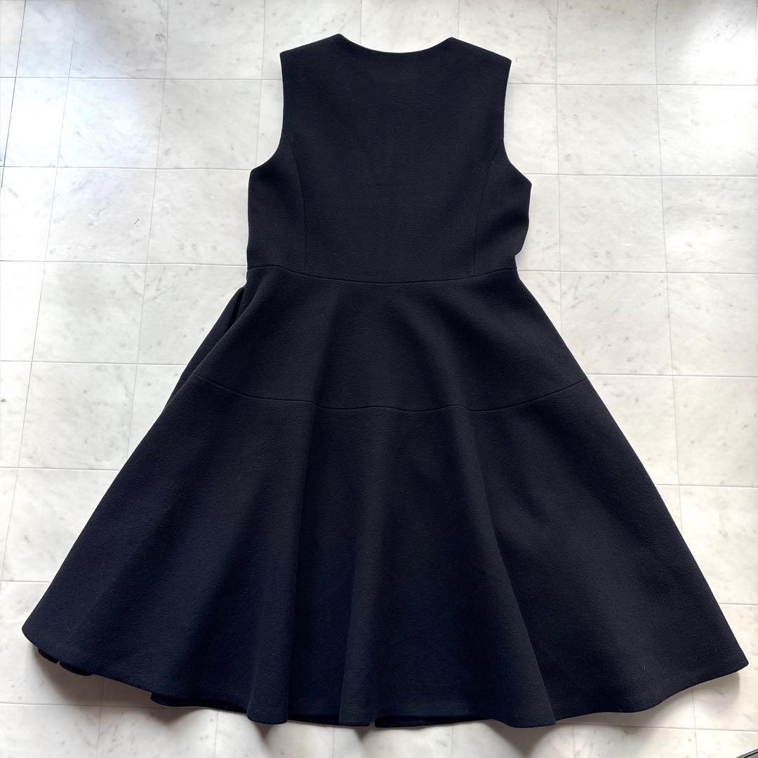 アドーア ウール ジャンパースカート 黒 ブラック 38サイズ Aライン