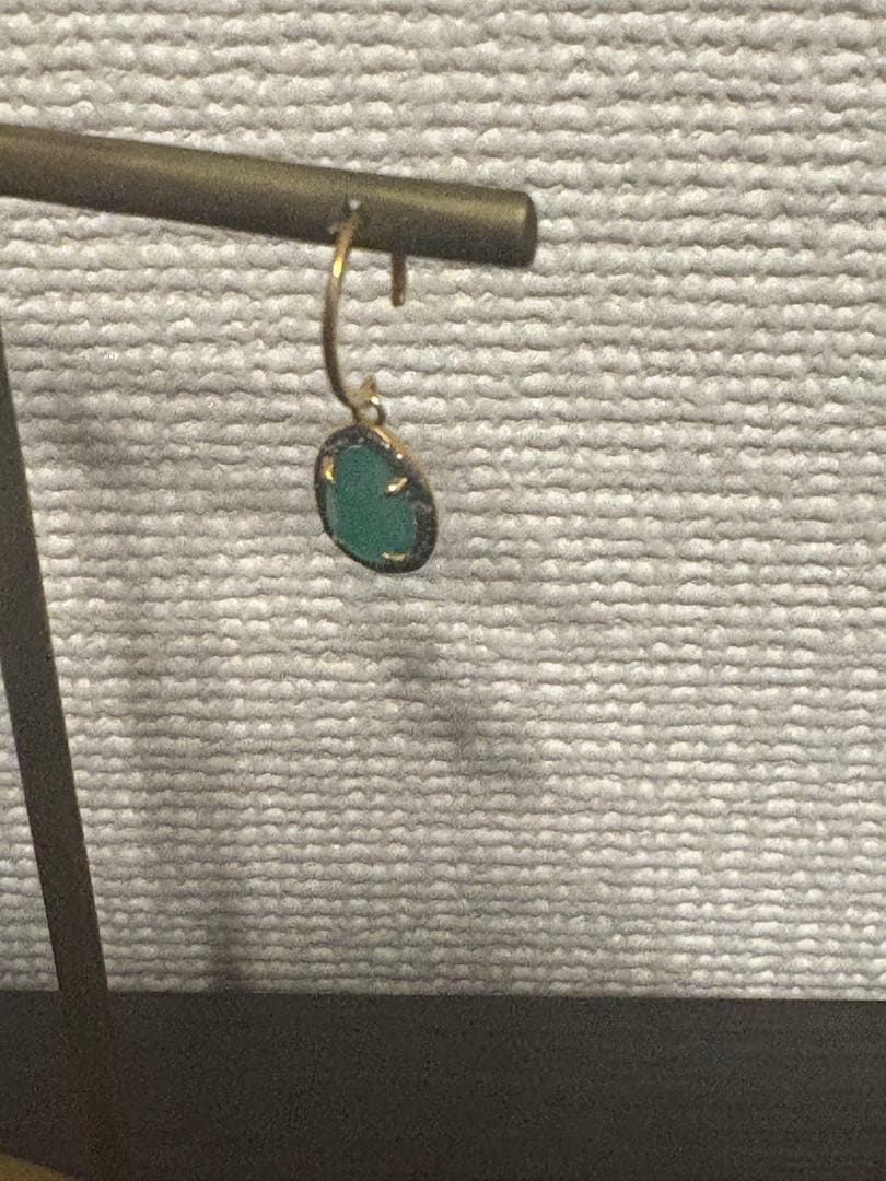 ARTIDA OUD エメラルド パヴェダイヤモンド ドロップ シングル ピアス