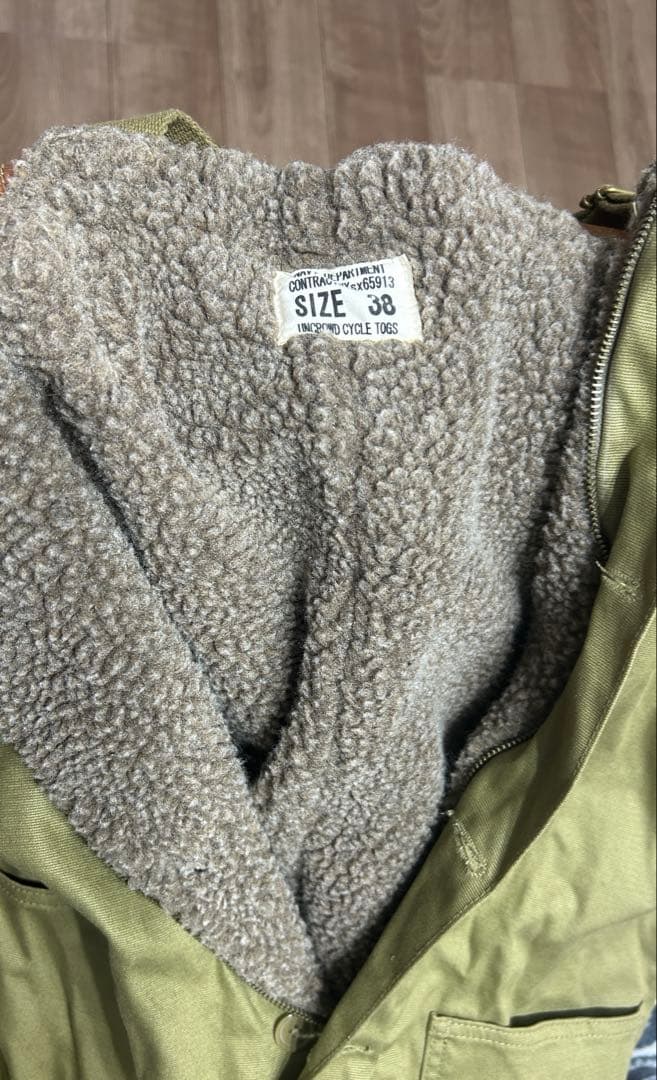 UNCROWD アンクラウド オーバーオール デッキパンツ オリーブ色 38