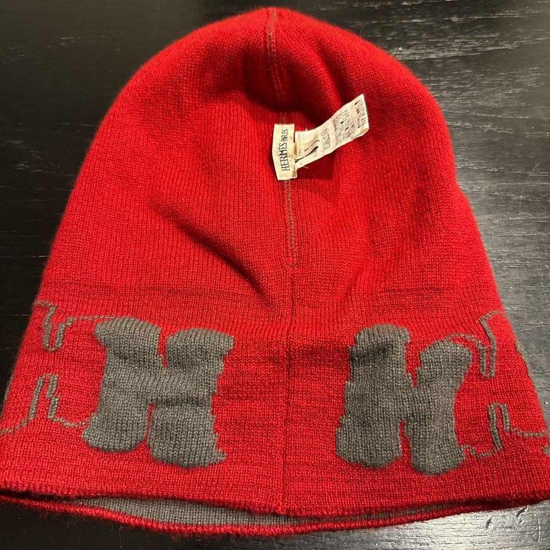 ★HERMES カシミヤ100% ニット帽 ★