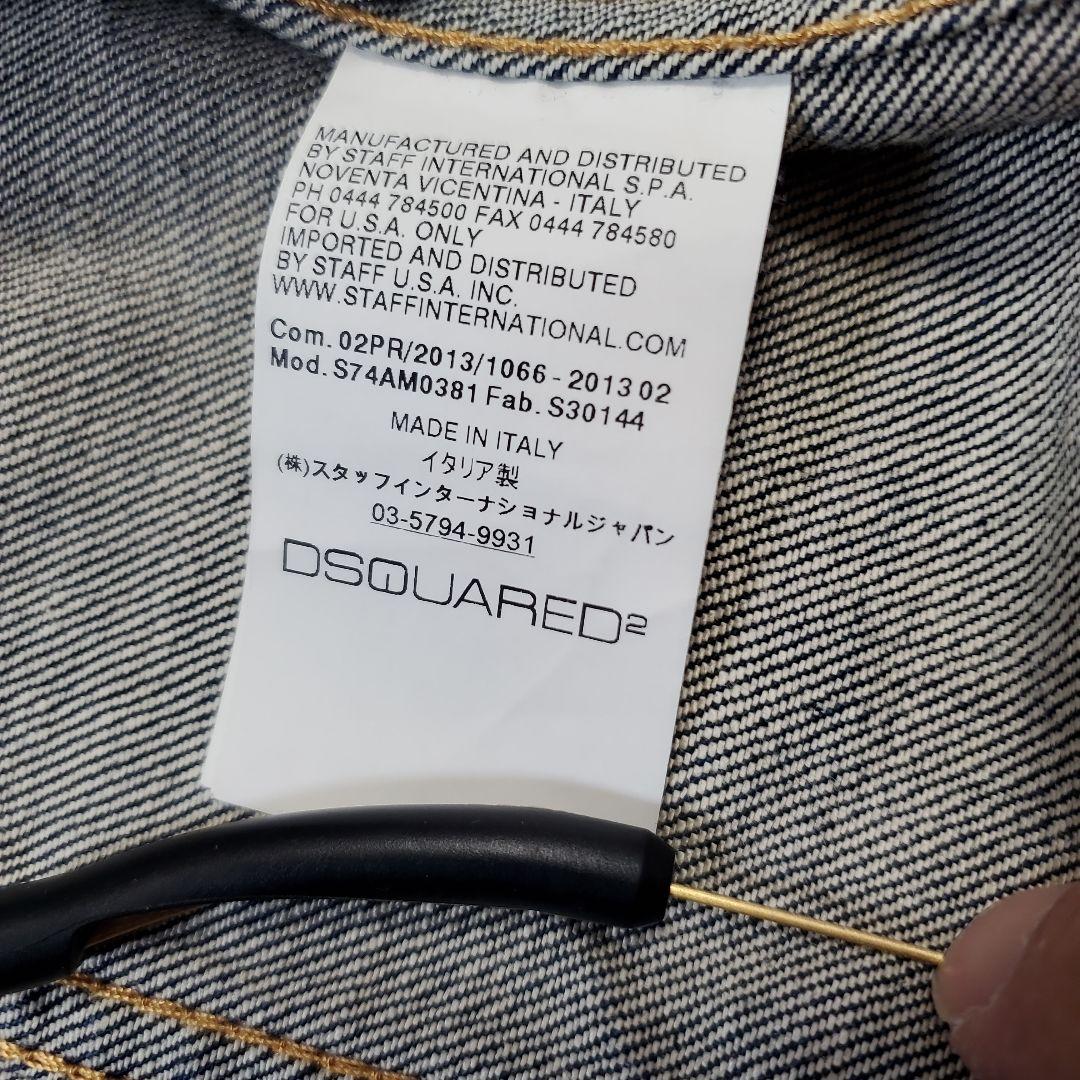 【レア！美品、XL相当】DSQUARED2 レザー切替 デニムジャケット、シャツ