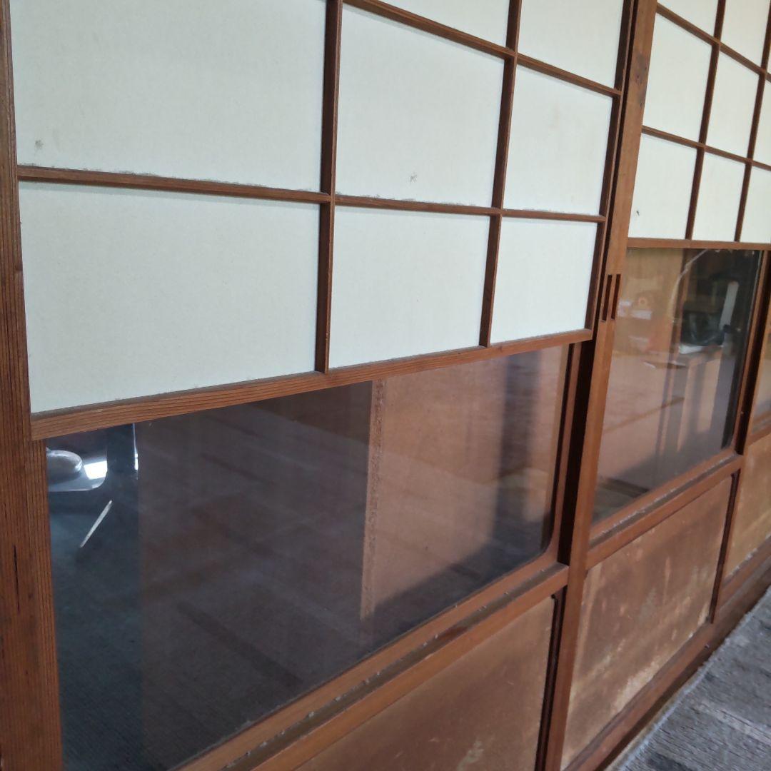 専用　直接引取　雪見障子　障子　建具　昭和　古民家　４枚組　リフォーム