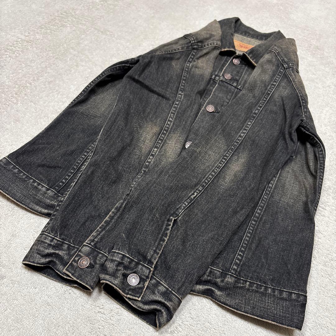 00s美品✨XL リーバイス 70599 先染めブラック デニムジャケット