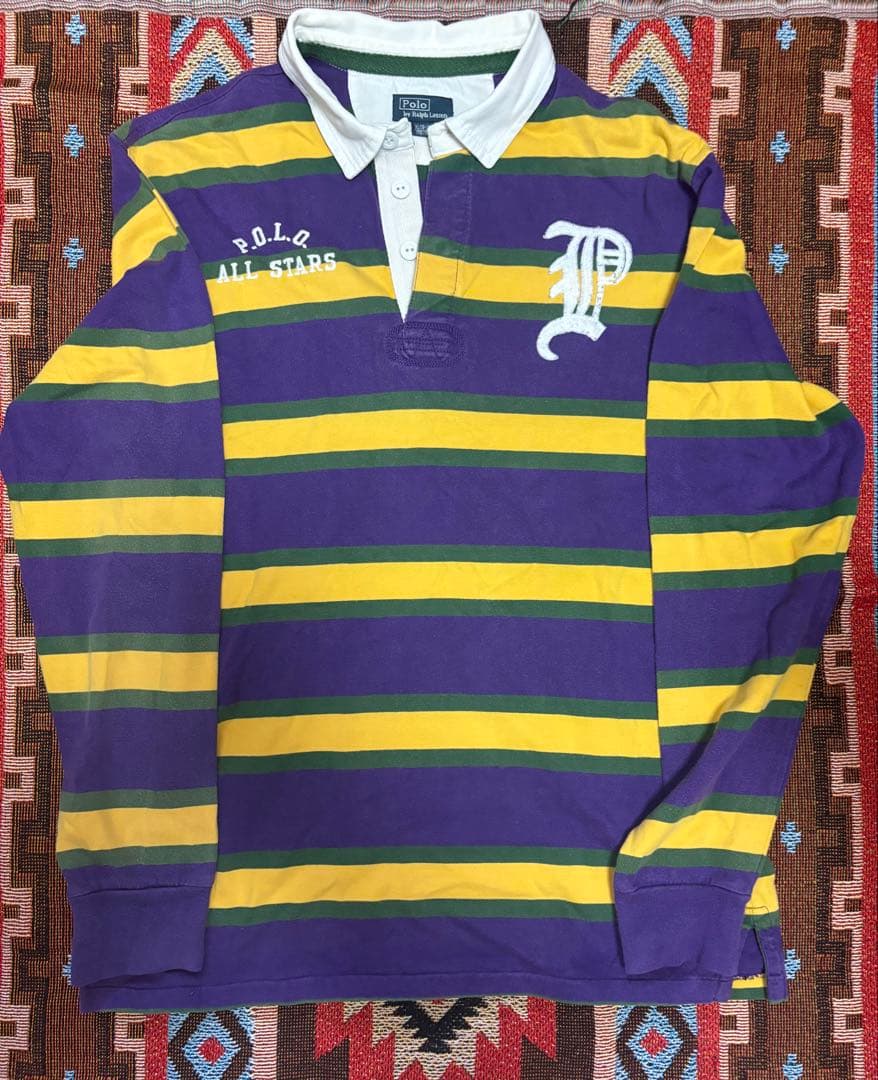 Polo Ralph Lauren ラガーシャツ 紫/黄