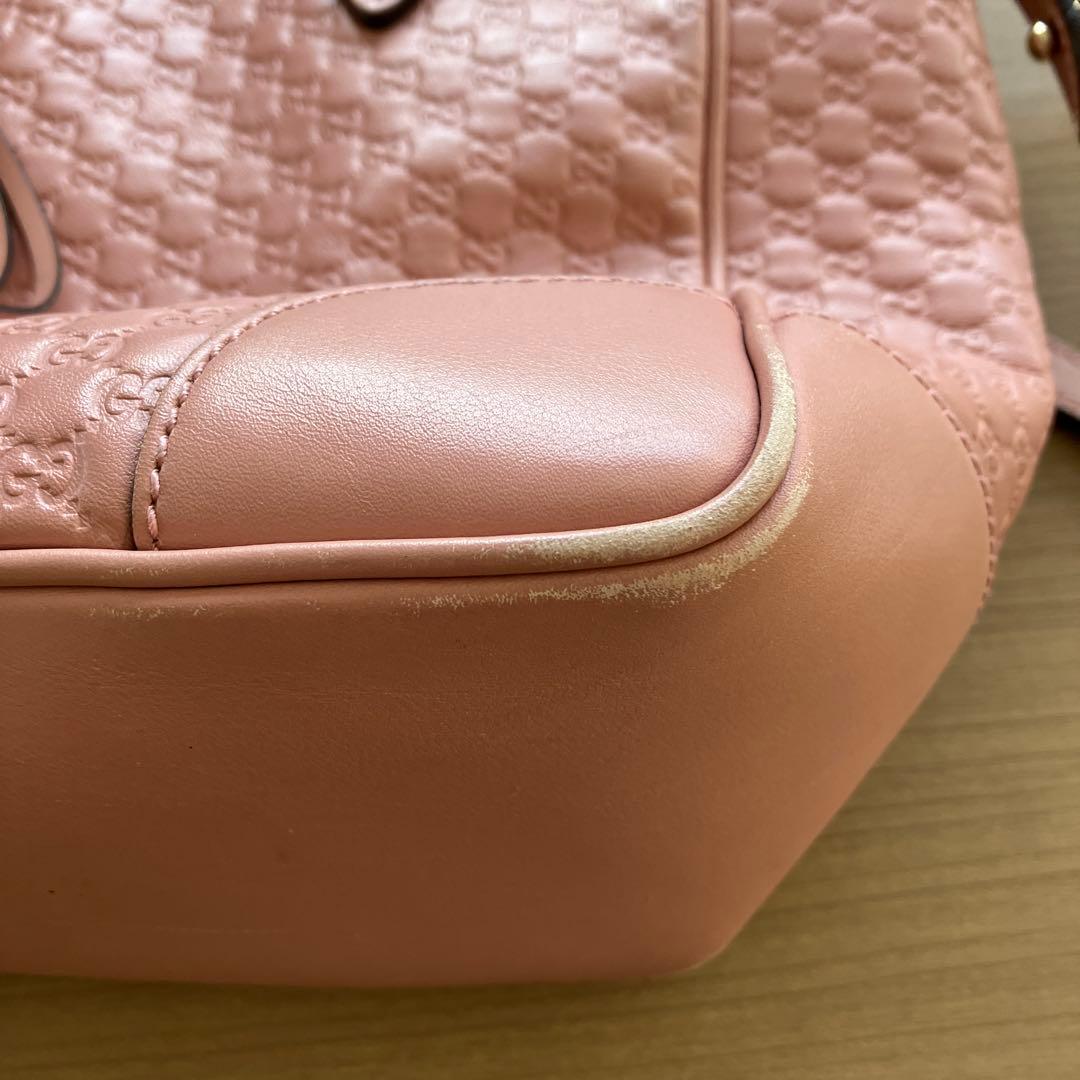 GUCCI ピンクレザーショルダーバッグ