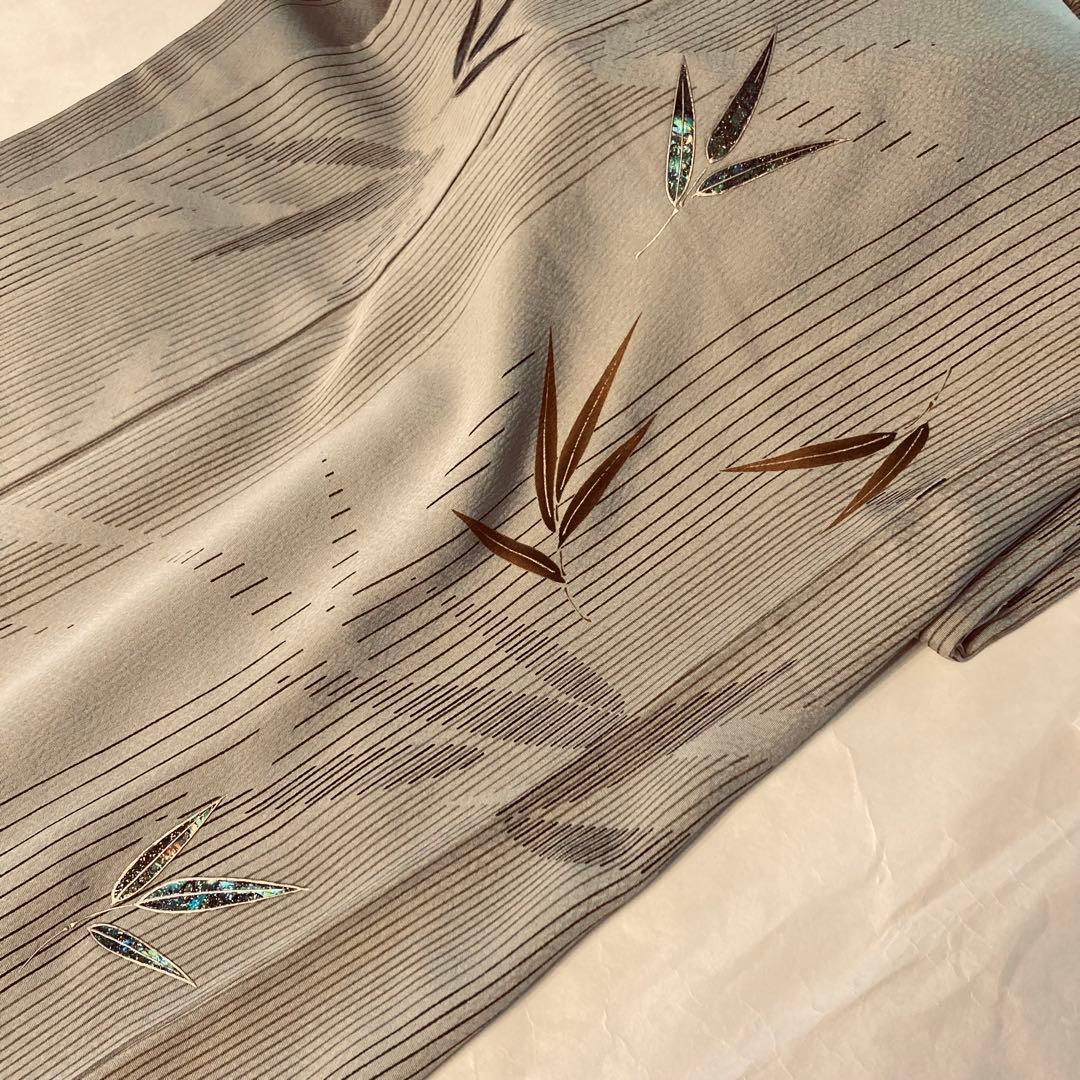 靖 122720宅　螺鈿小紋　竹　袷　着物