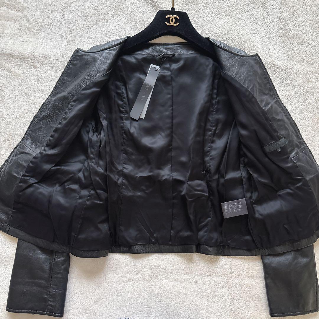 ※専用　　新品✨ANAYI アナイ ラムレザー ノーカラージャケット ライダース