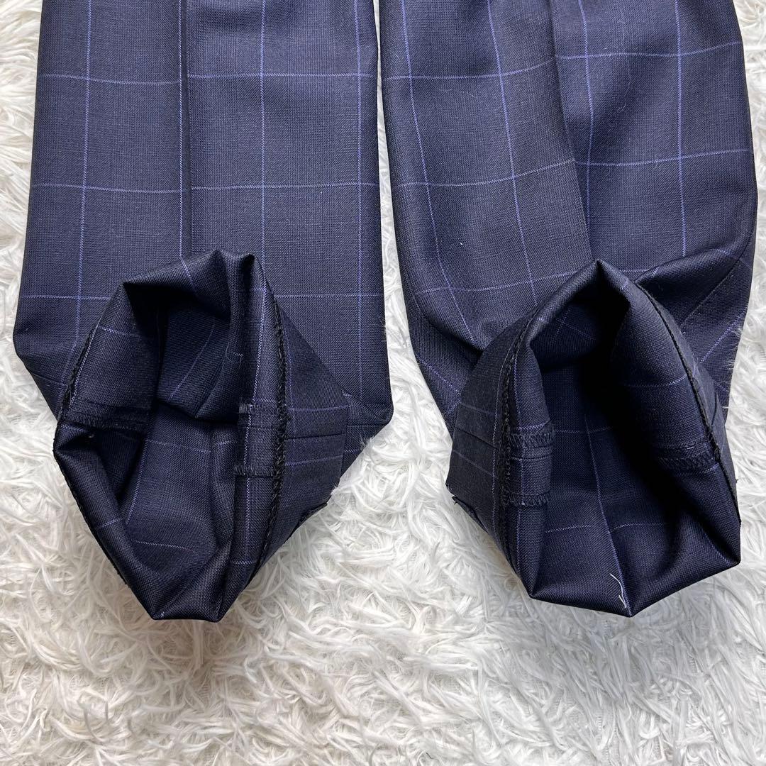 未使用級 現行 ポールスミス ドーメル 格子柄 花柄 総裏 セットアップ L2