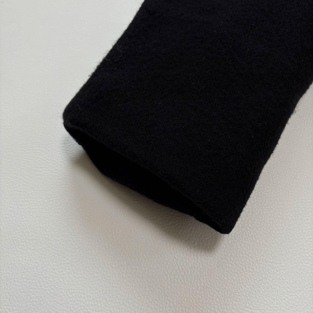 439【希少40 XL相当】米国製 ショット ピーコート メンズ ブラック