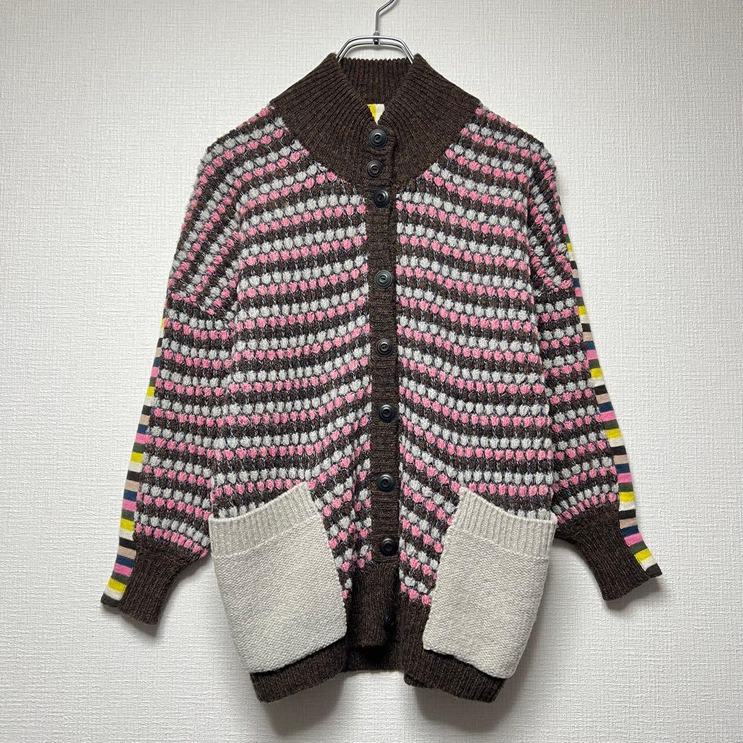 ミナペルホネン chipmunk ニットカーディガン マルチカラー ジャケット