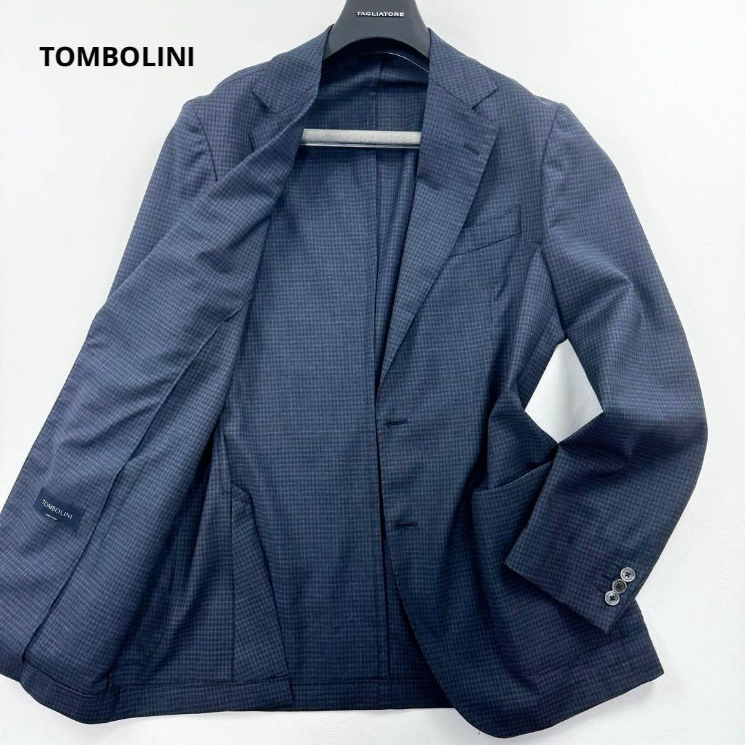 極美品✨トンボリーニ テーラードジャケット レダ生地 チェック Super110