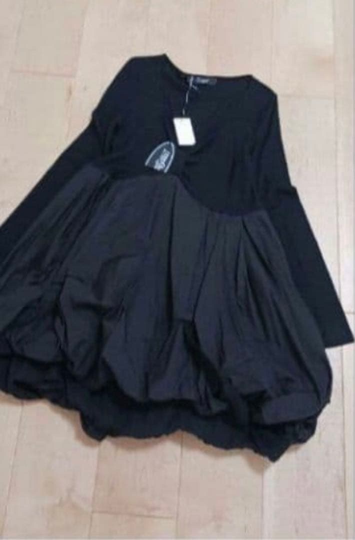 エイココンドウ長袖チュニックワンピ　４２ 黒