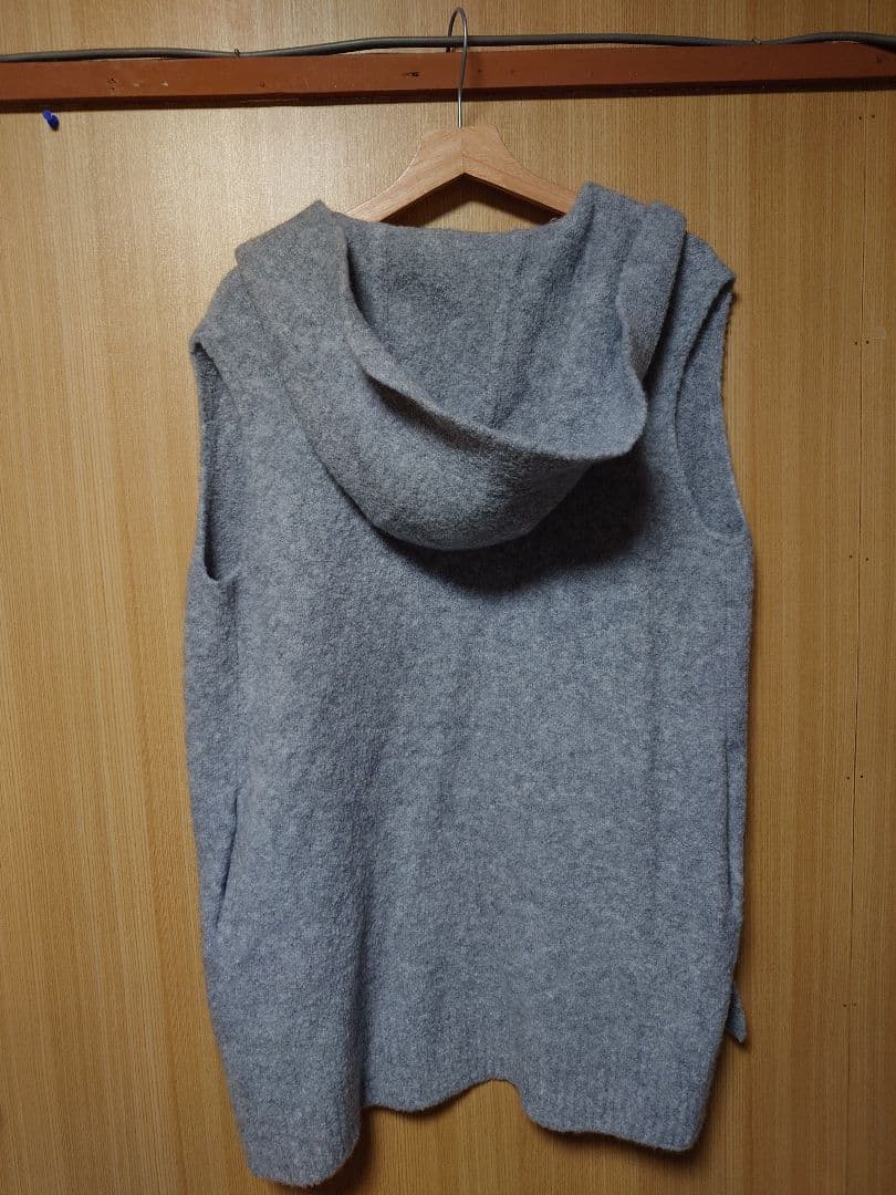 theory luxe 24FW フーデッドロングジレ グレー系 38/M