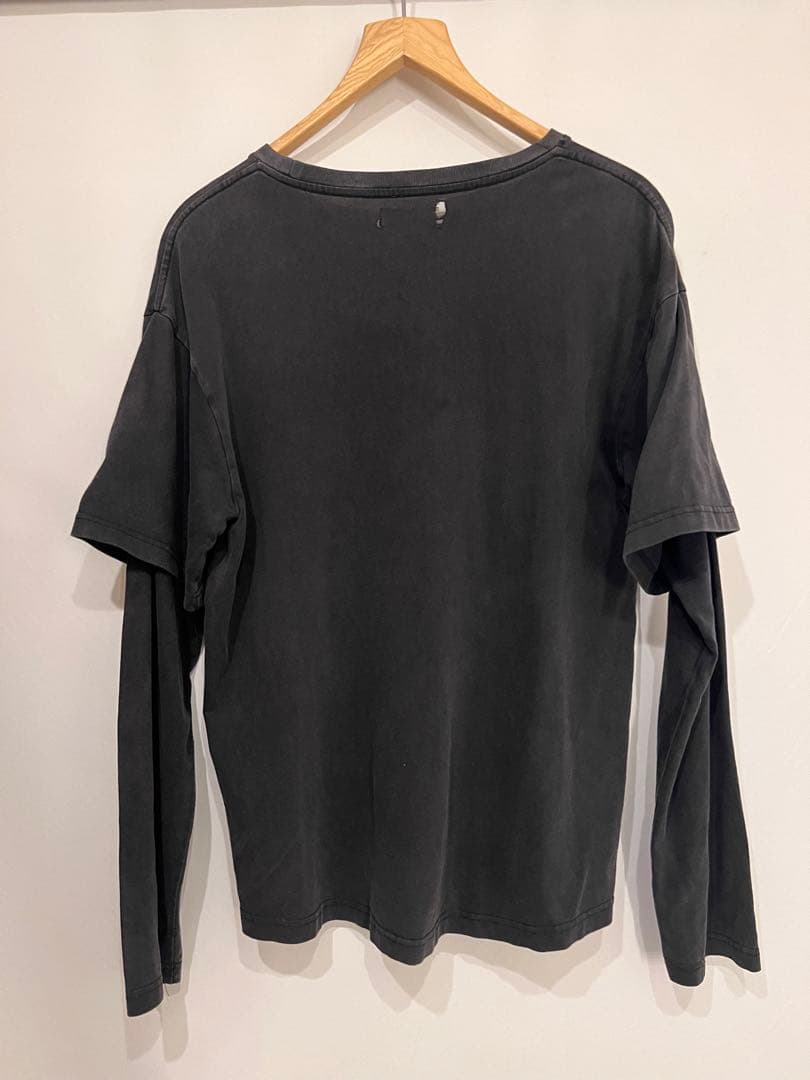 ★LAST NEST★ベロア調スタジャン Jesus layered tee M