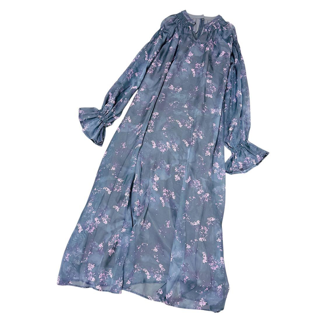 ワンピース Ameri NORA FLOWER LAYERED DRESS M