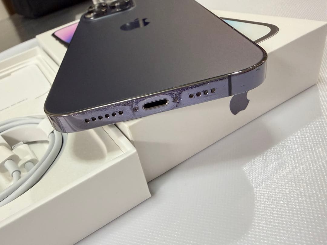 美品iPhone 14 promax ディープパープル 本体