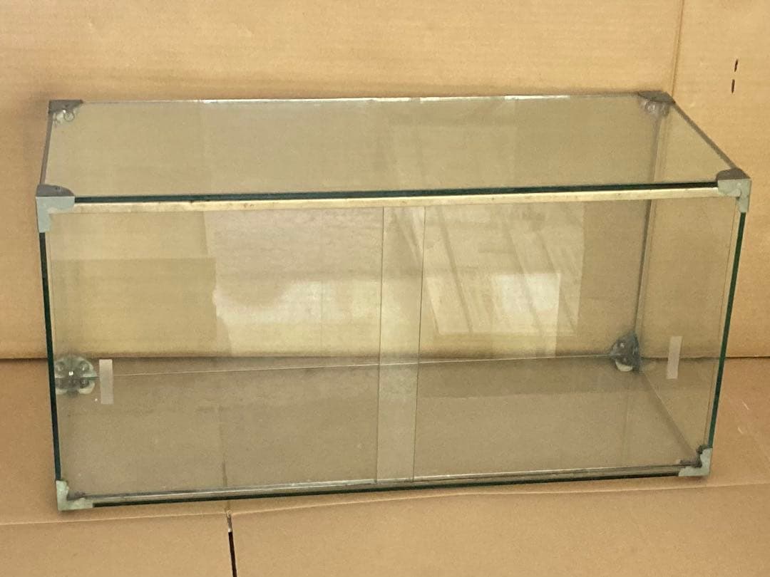 ガラスショーケース 陳列棚　ディスプレイ　店舗什器　昭和レトロ　全面ガラス