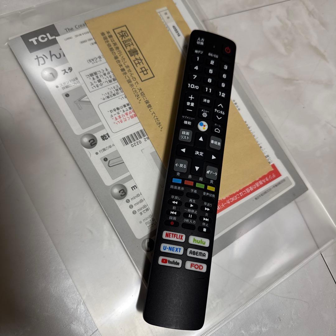 美品 TCL 40V型液晶テレビ Android搭載 スマートテレビ2022年製