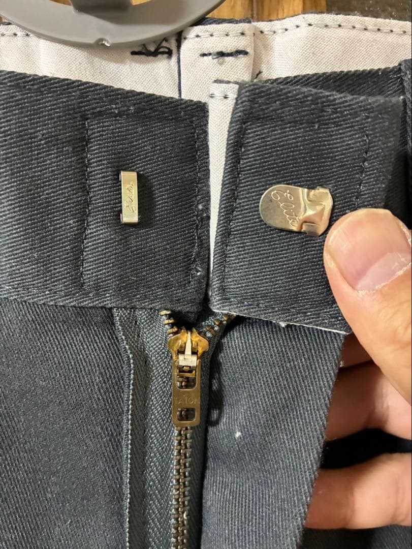 90s Dickie's ディッキーズ ダブルニー チャコールグレー usa製