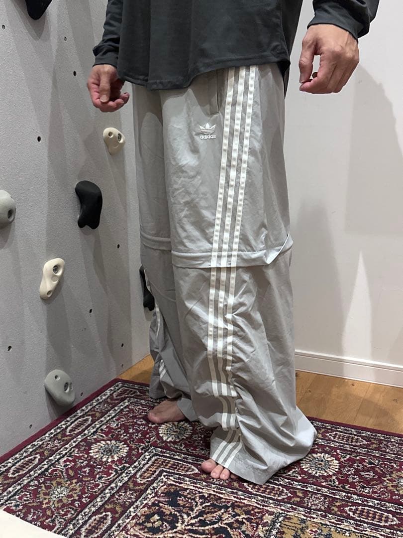 adidasAdileniumオーバーサイズジップオフトラックパンツMアディダス