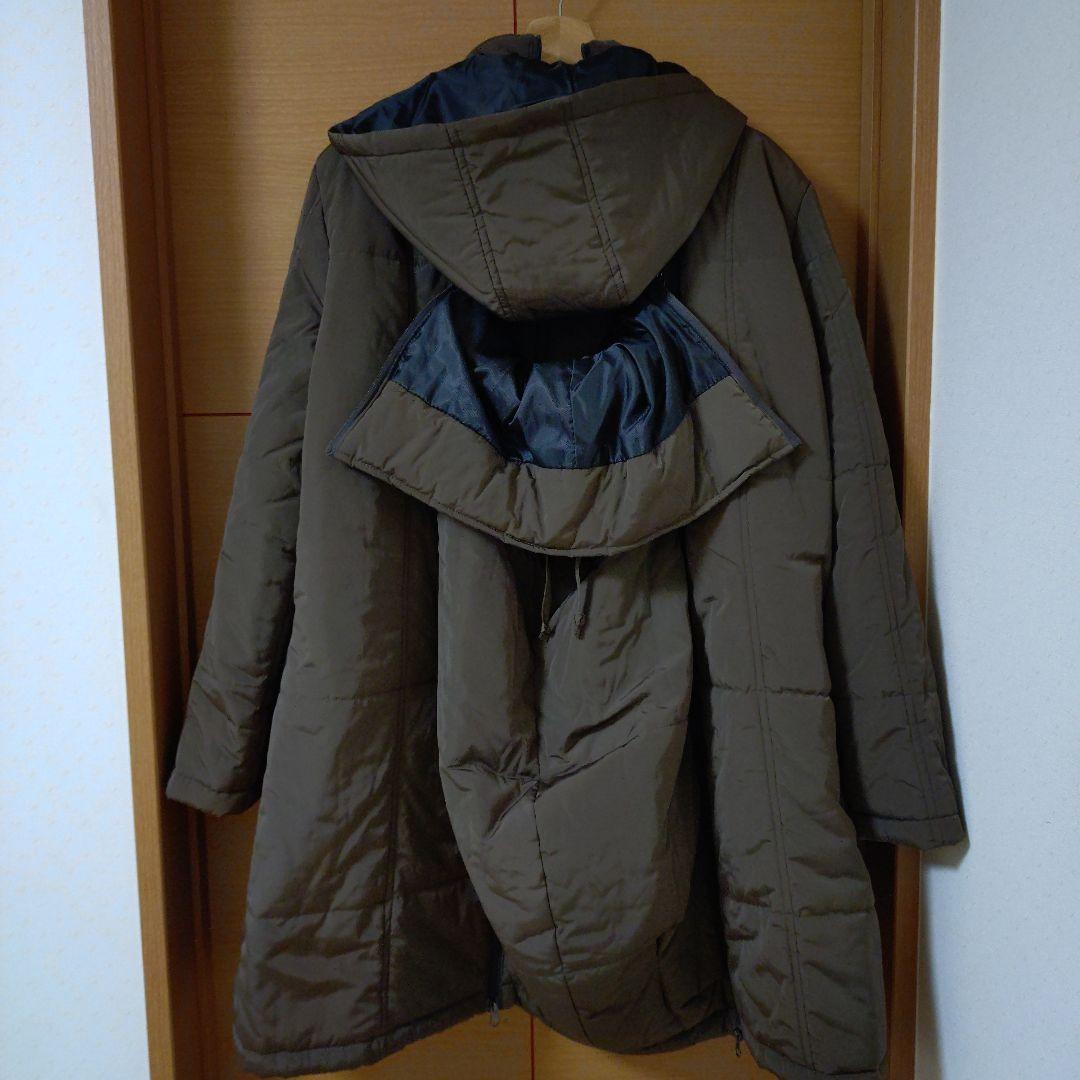 Milktea ステラ4way 中綿ロングママコート フード付き カーキ　極美品