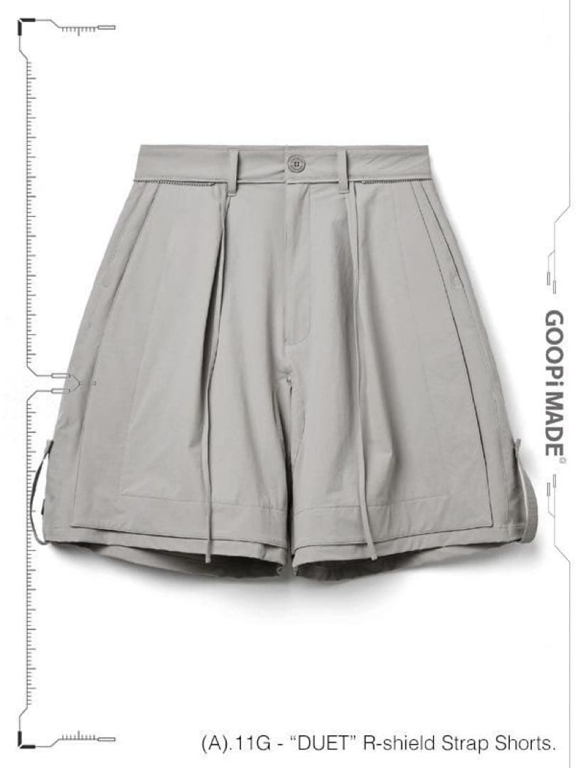 GOOPiMADE “DUET“ R-shield Strap Shorts