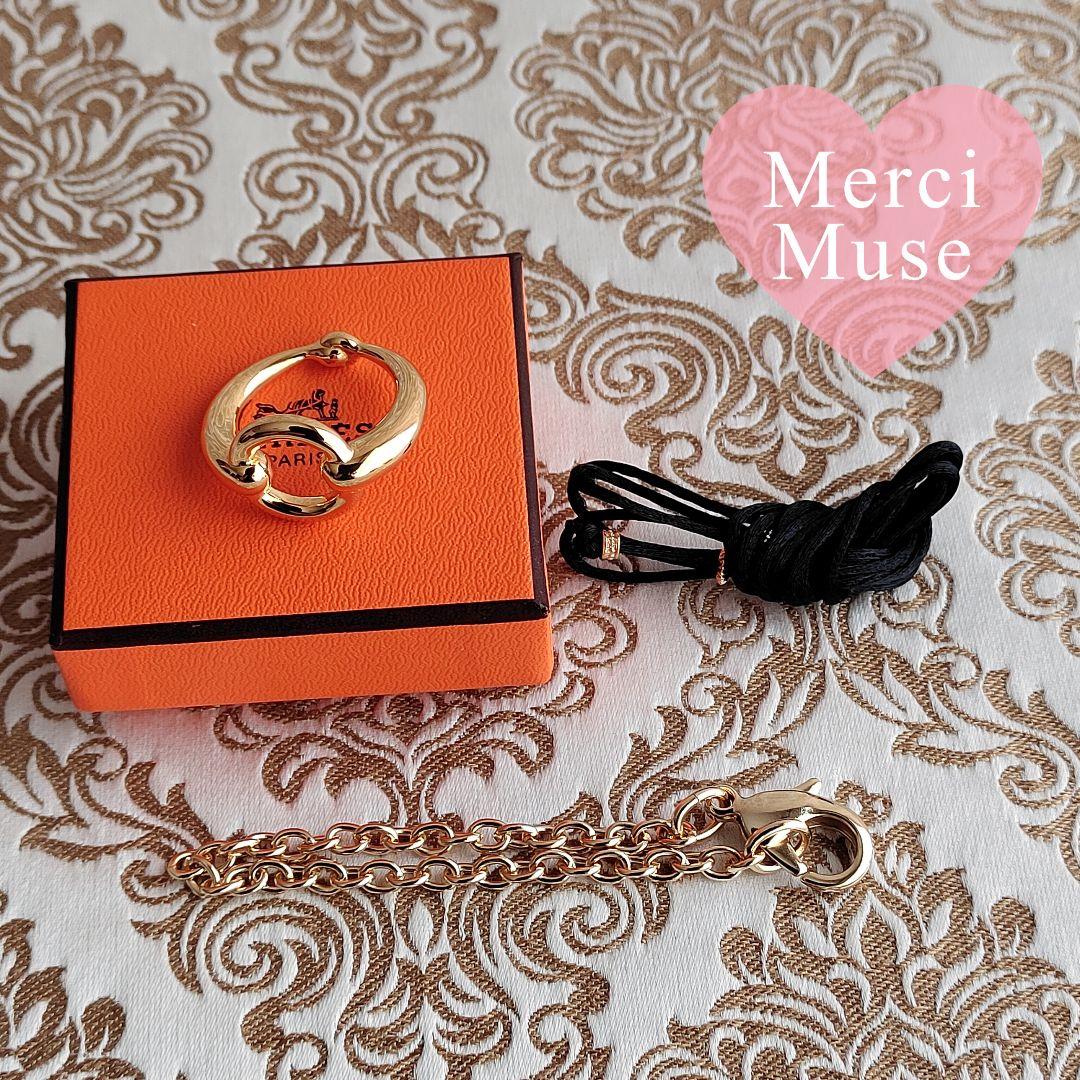 ❤お得なお品❤スカーフリング カリヌ ゴールド金具 エルメス ネックレスにも