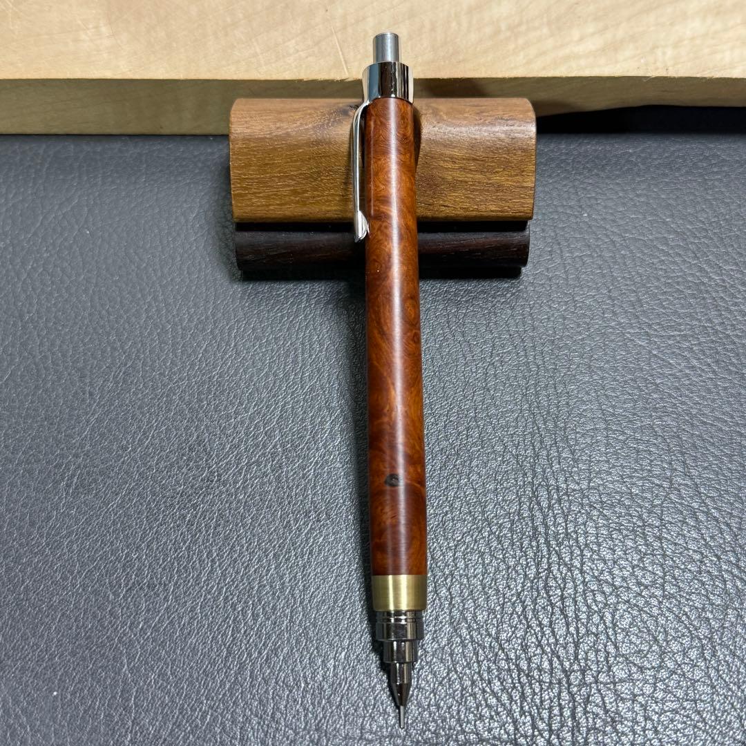 104花梨瘤　木製シャーペン　最強低重心　真鍮