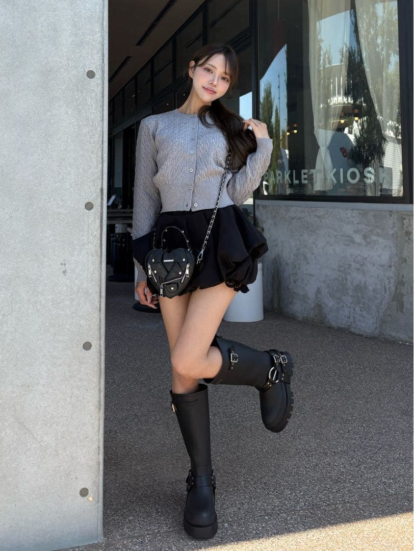 ♡ ダーリッチ Darich ♡ ボリュームバルーンミニスカート　黒