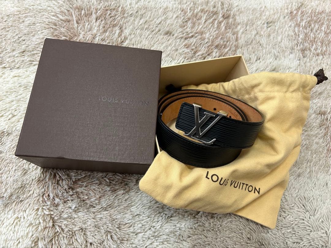 LOUIS VUITTON ルイヴィトン エピ ブラックベルト 80/32