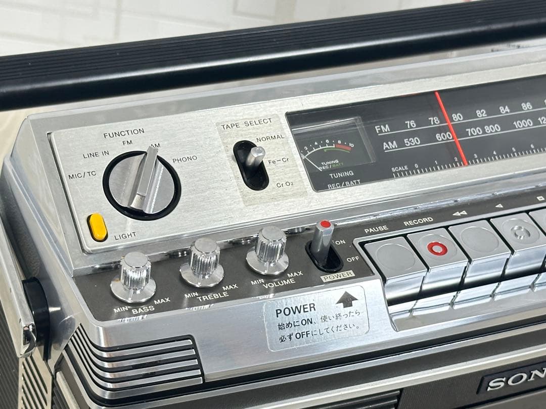 動作品 ソニー SONY CF-3800 最高級ステレオラジカセ 昭和名機ラジオ