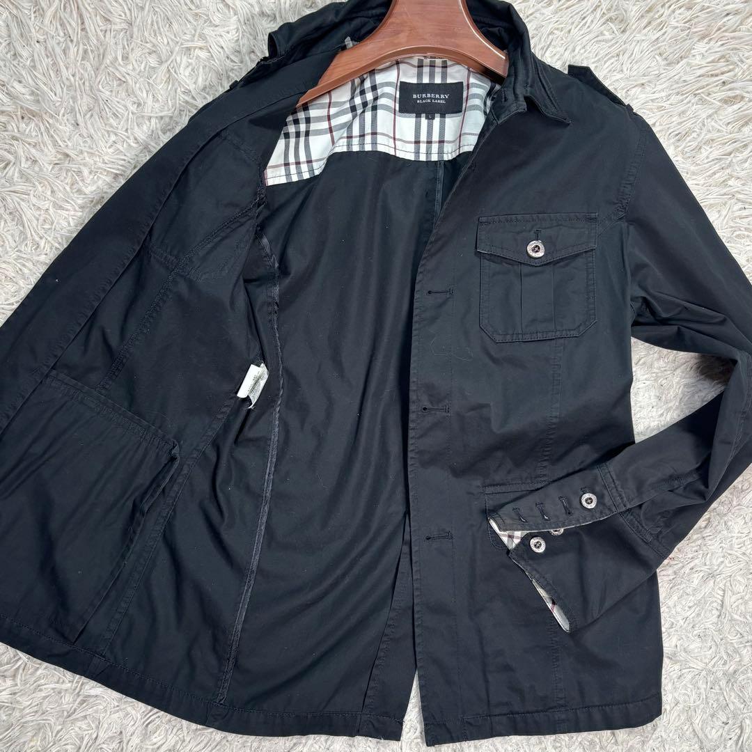 BURBERRY BLACK LABEL ミリタリージャケット　ノバチェック　L