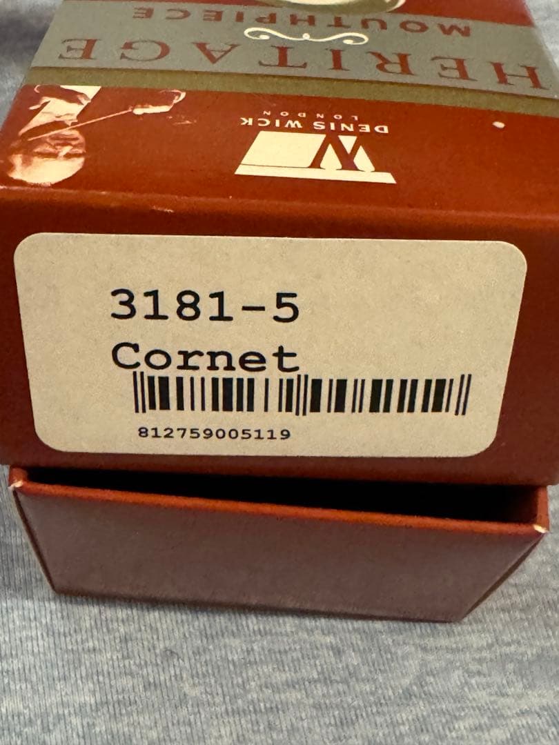 タ*e様 デニスウィック　コルネットマウスピース　heritage 5