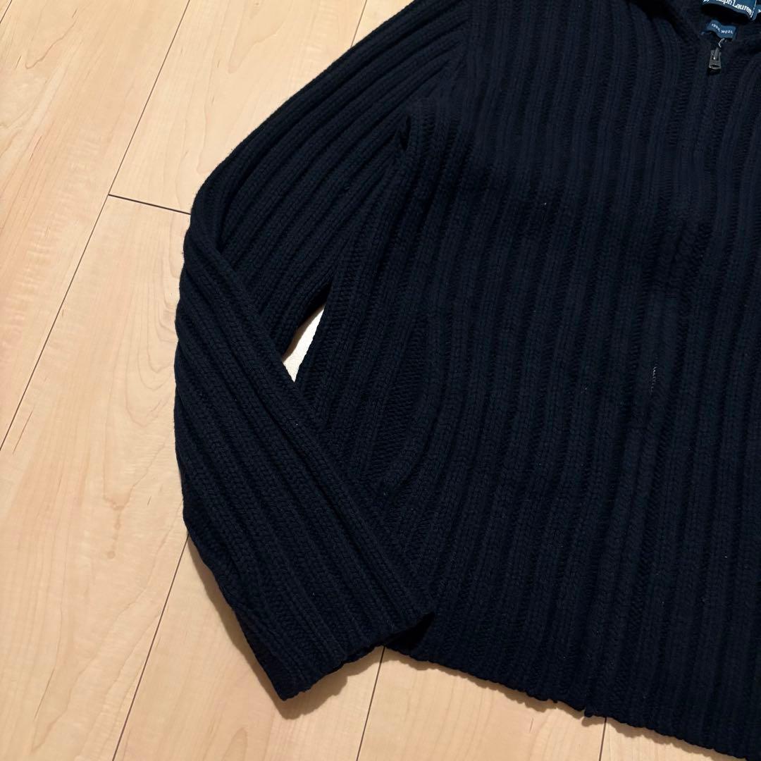 O*S様 90s ラルフローレン ドライバーズニット ポニー無し ブラック ウー