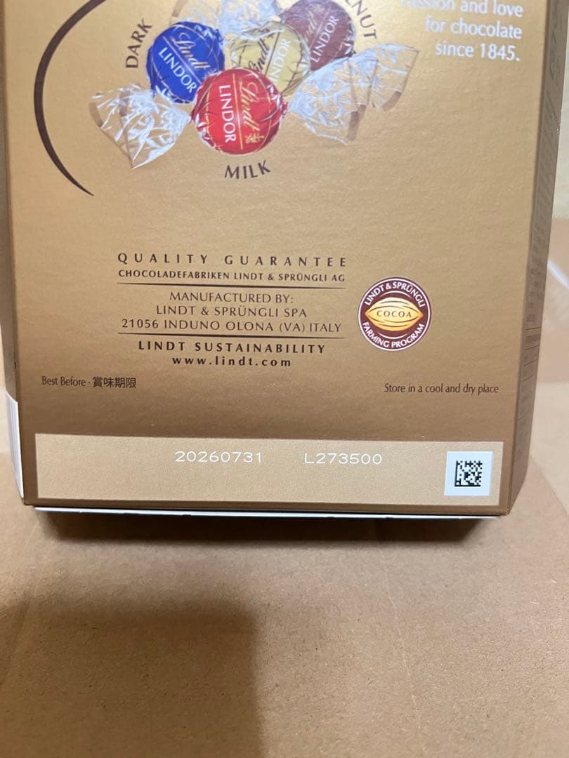 LINDT LINDOR ASSORTED 3箱セット 9000