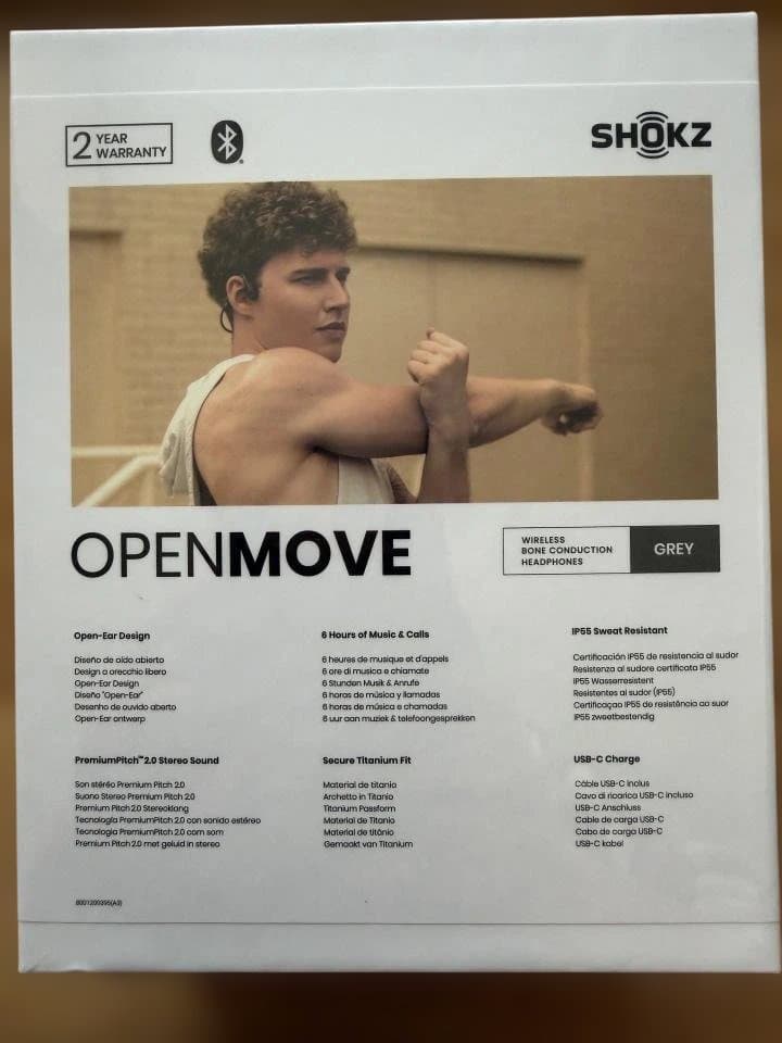 【新品・未開封】SHOKZ ワイヤレス骨伝導ヘッドフォン グレー
