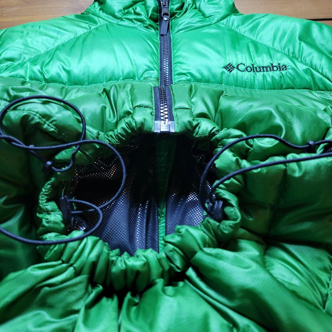【今季大注目】90s コロンビア オムニヒートダウンジャケット 短丈 グリーン