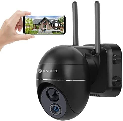 【最新ドーム型防犯カメラ】❤ 360°広角撮影 15000mAh大容量 電池式