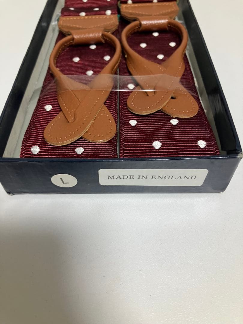  THURSTON ドット柄サスペンダー Lサイズ