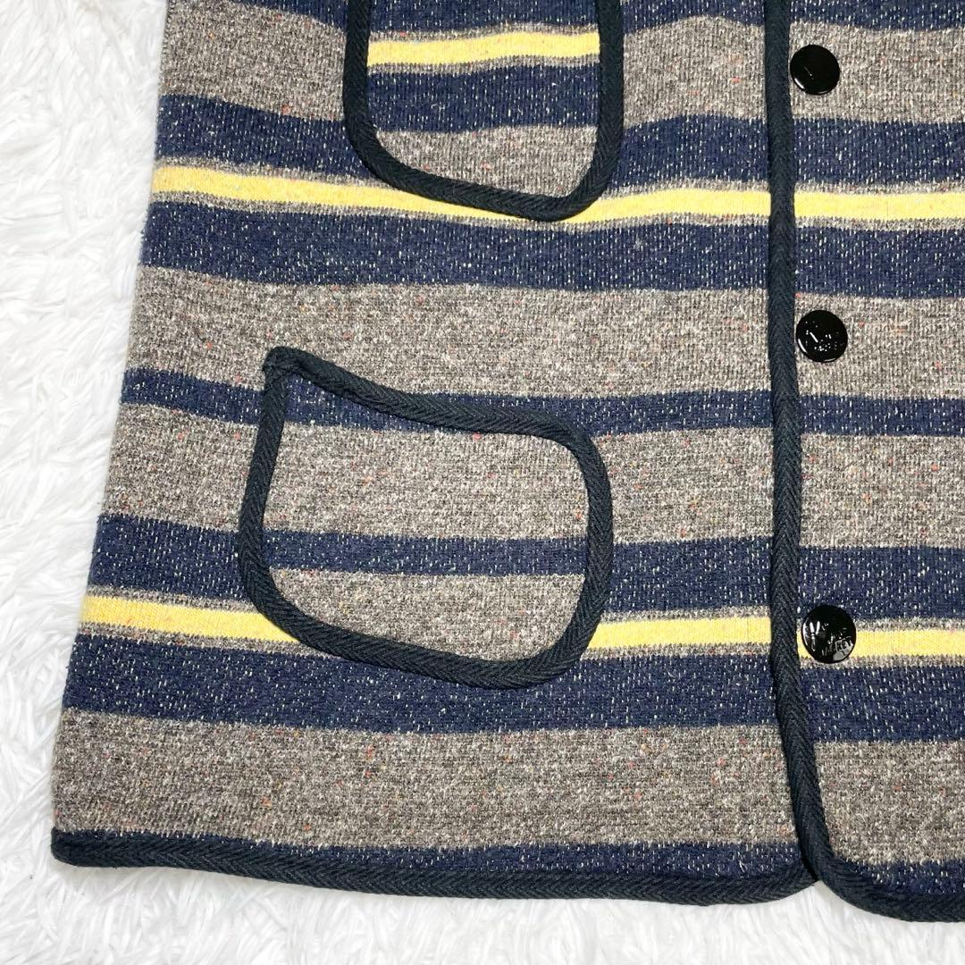 キャピタル　ビーチベスト・ボーダー・ネップライニング・L・裏毛・ビーチクロス