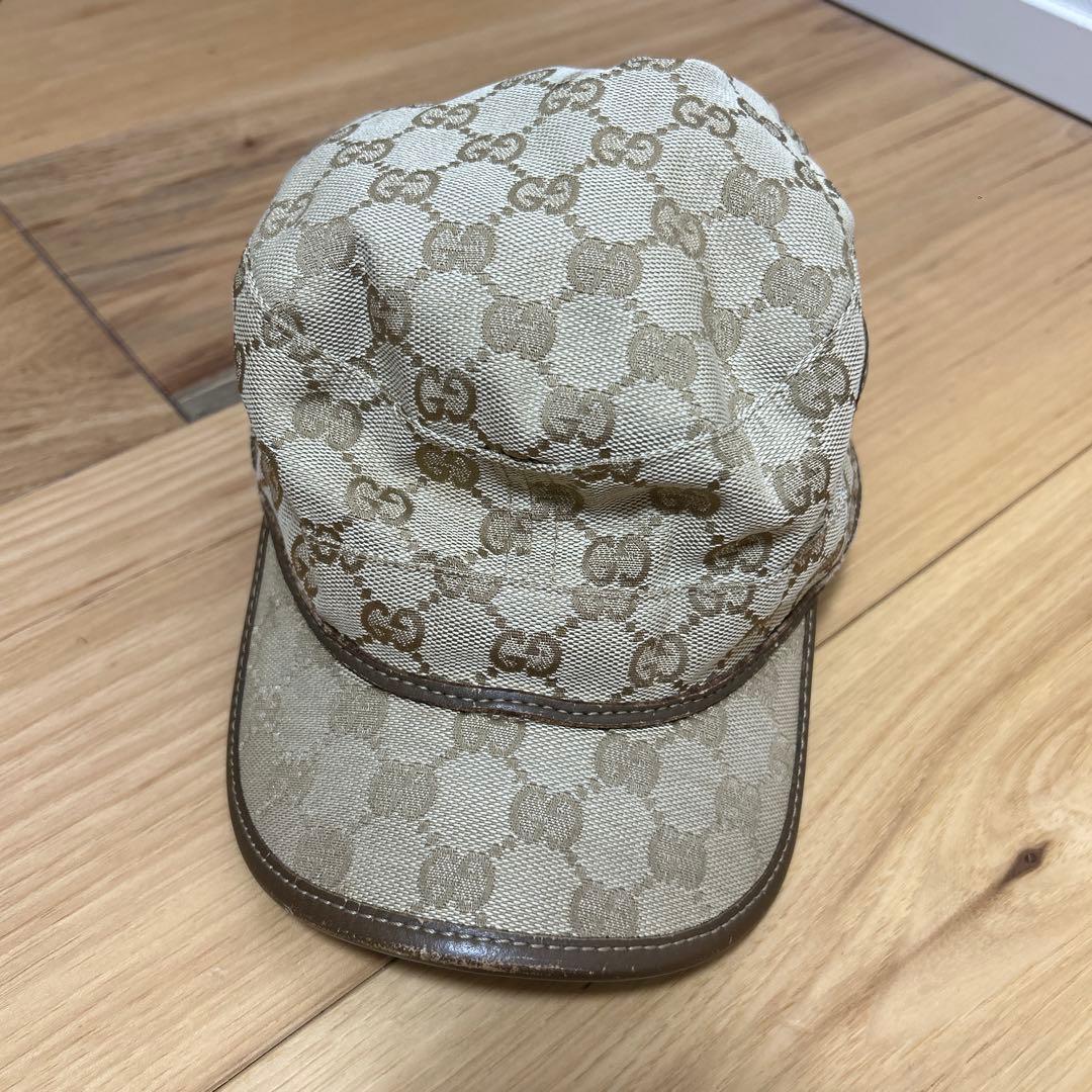 GUCCI ベージュ GGパターン キャップ S
