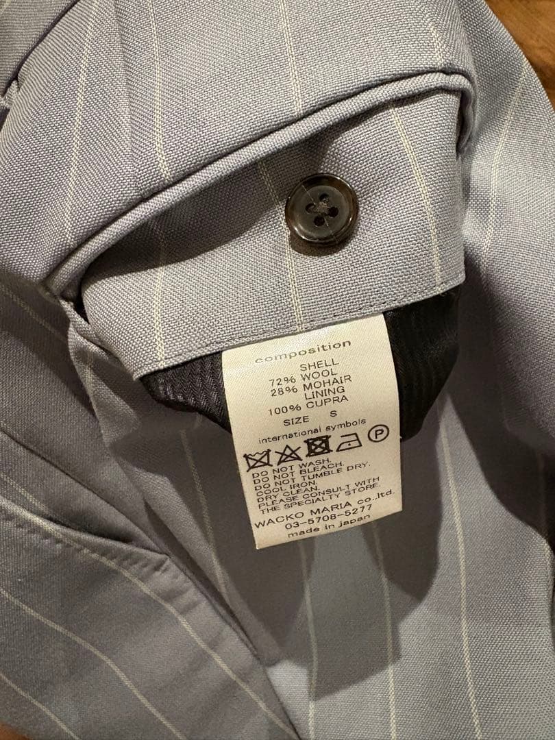 ワコマリア　STRIPED PLEATED TROUSERS ライトパープル