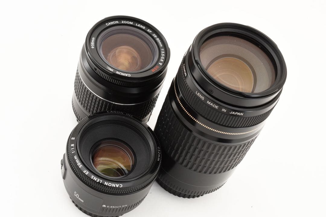 ☆保証付き☆Canon EOS 80D標準&望遠&単焦点トリプルレンズセット