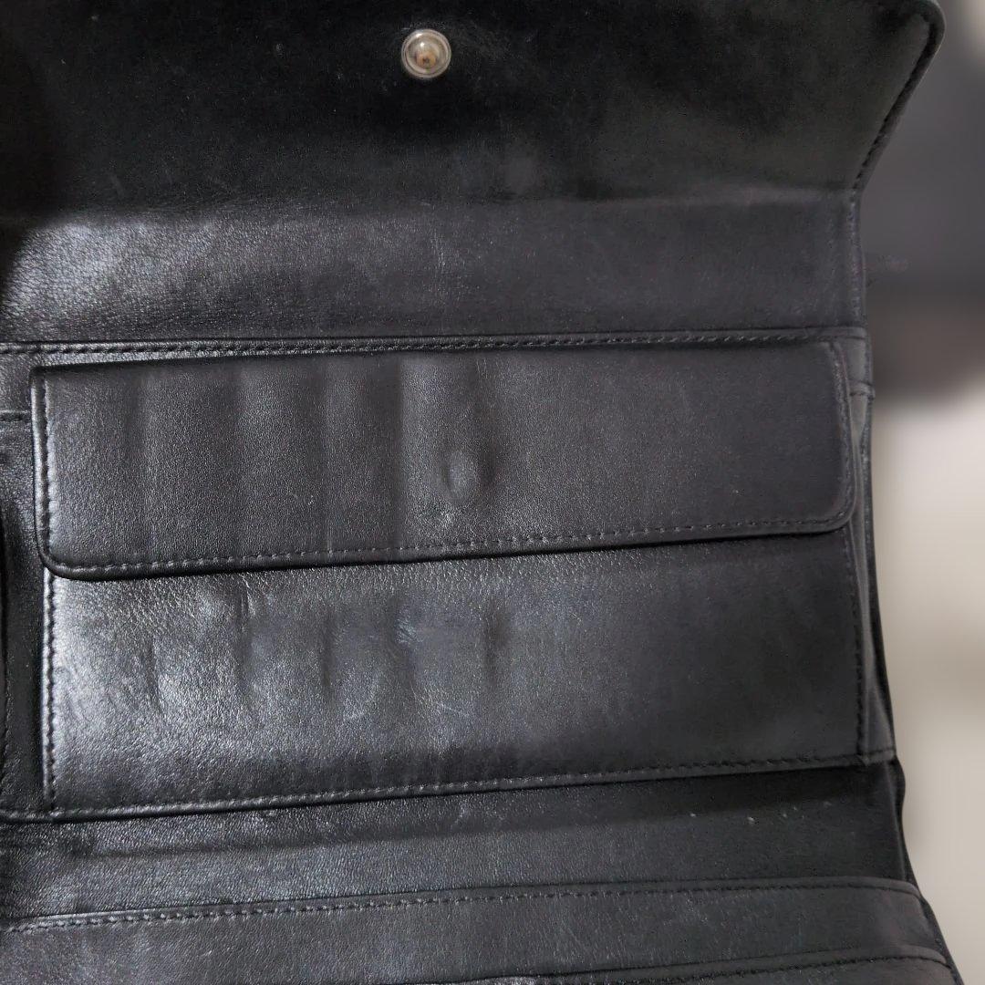 CHANEL ブラック キルティング長財布