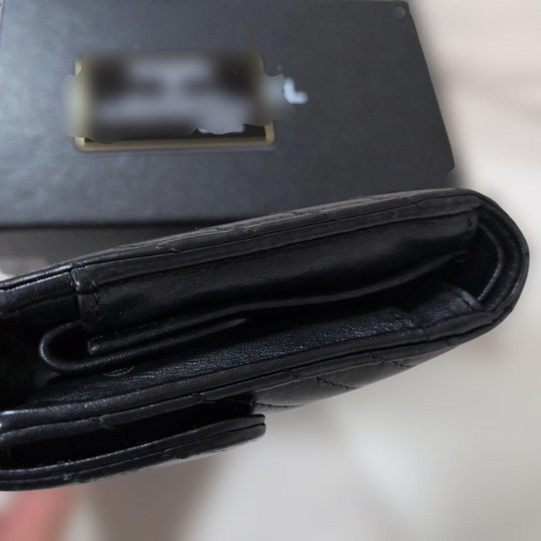 CHANEL ブラック キルティング長財布